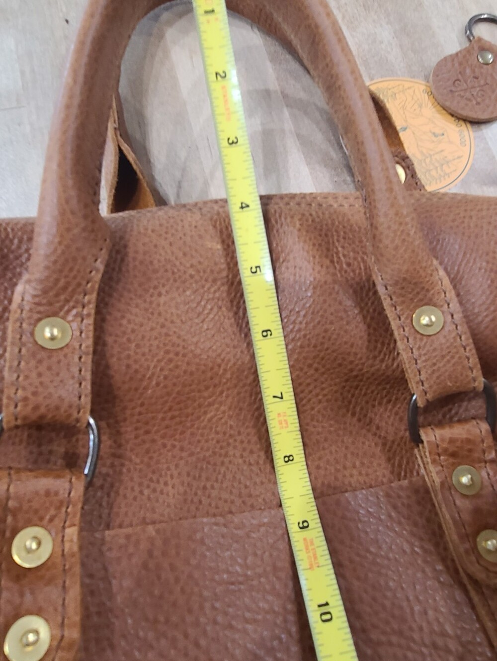 NWT Go Forth Goods Eleanor Satchel Bag In Honey - Picture 10 of 16
